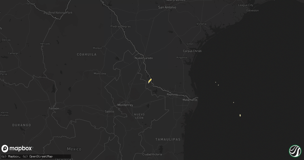 Hail map on November 26, 2025