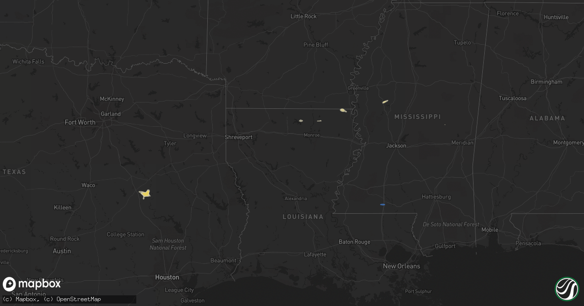 Hail map in Arkansas on November 27, 2020