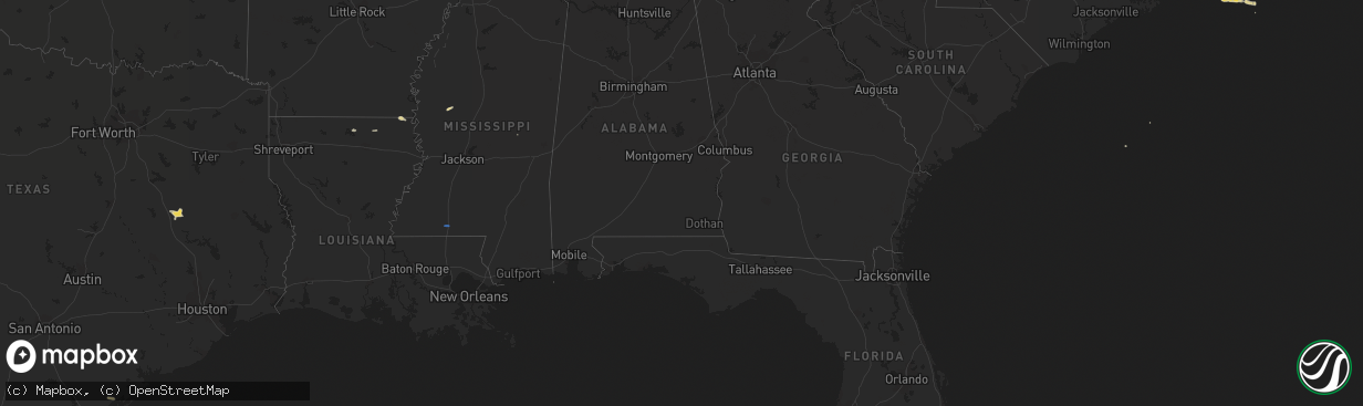 Hail map on November 27, 2020