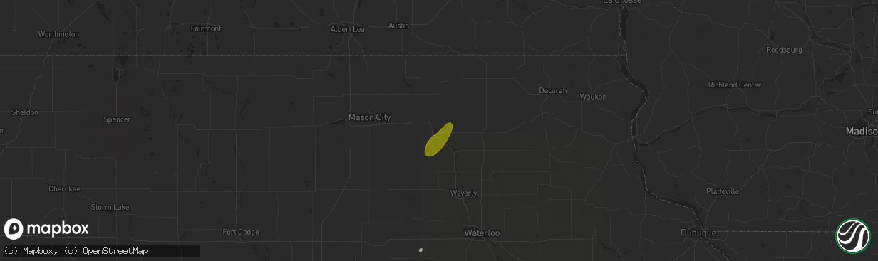 Hail map in Charles City, IA on November 28, 2016