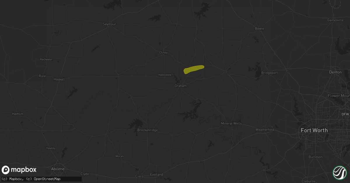 Hail map in Graham, TX on November 28, 2016