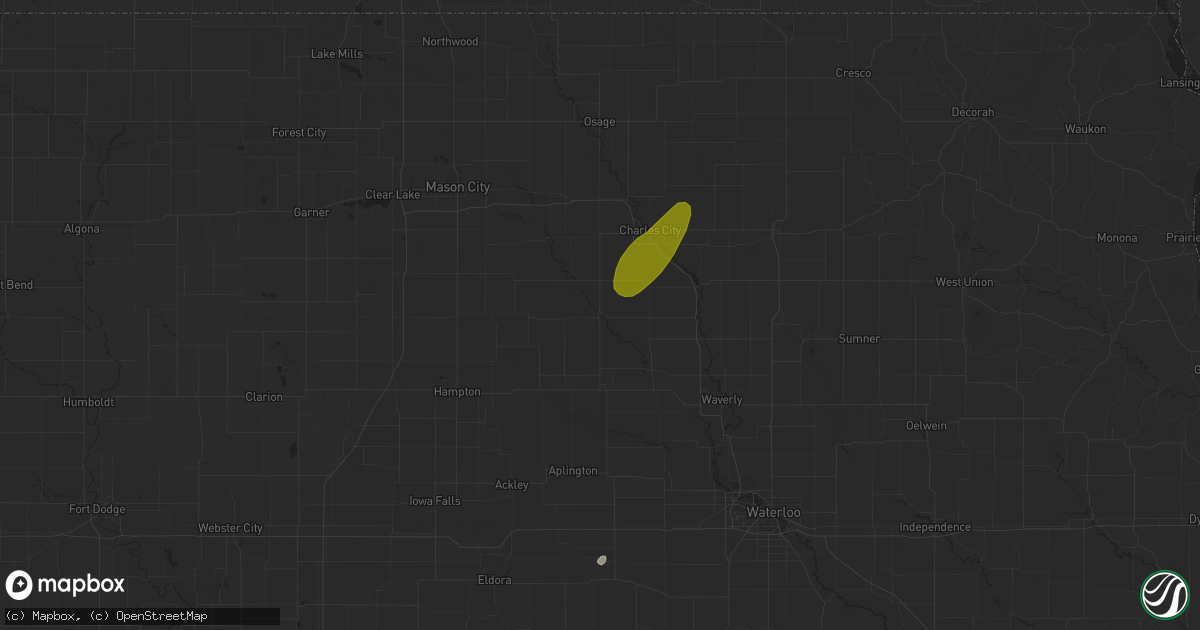 Hail map in Greene, IA on November 28, 2016