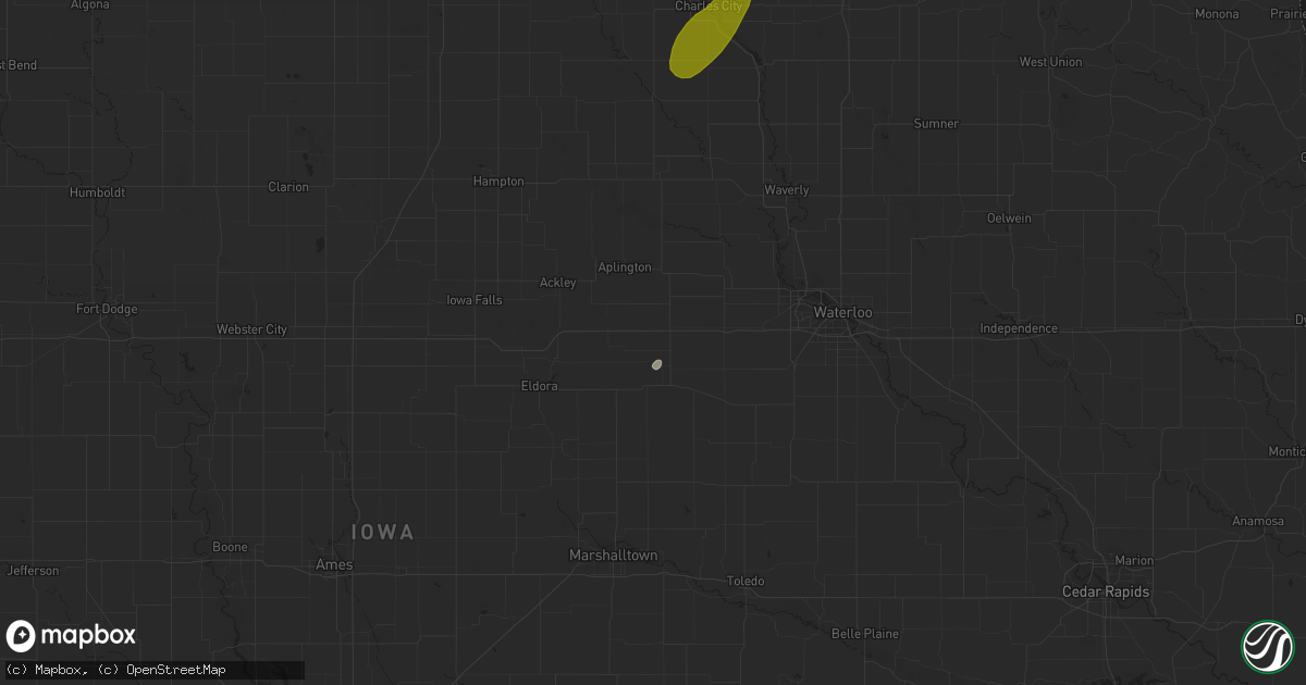 Hail map in Holland, IA on November 28, 2016