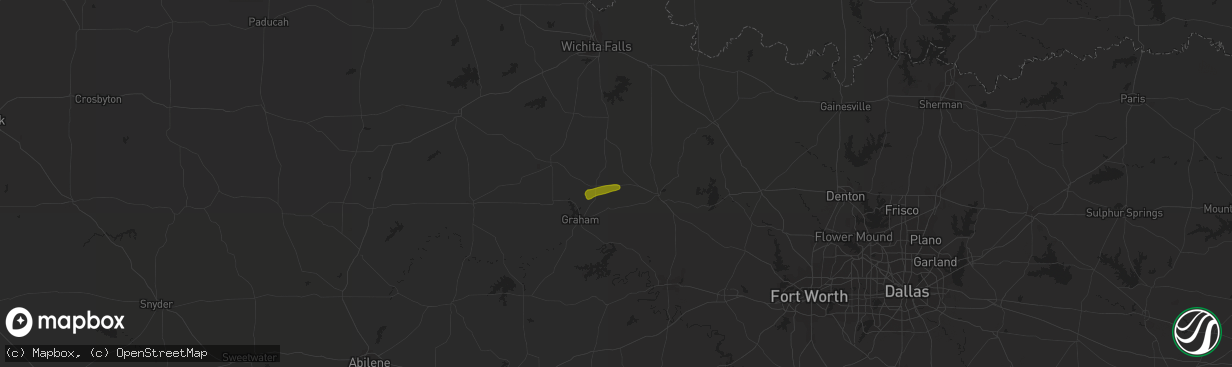 Hail map in Jermyn, TX on November 28, 2016