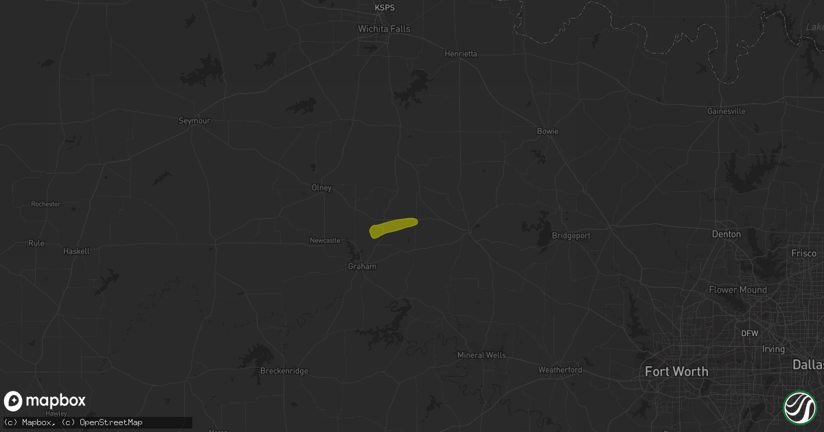 Hail map in Jermyn, TX on November 28, 2016