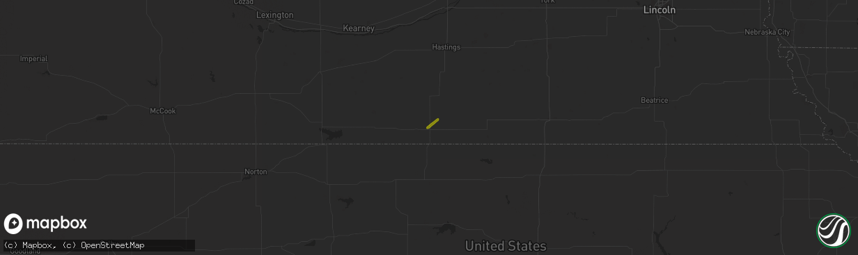 Hail map in Red Cloud, NE on November 28, 2016