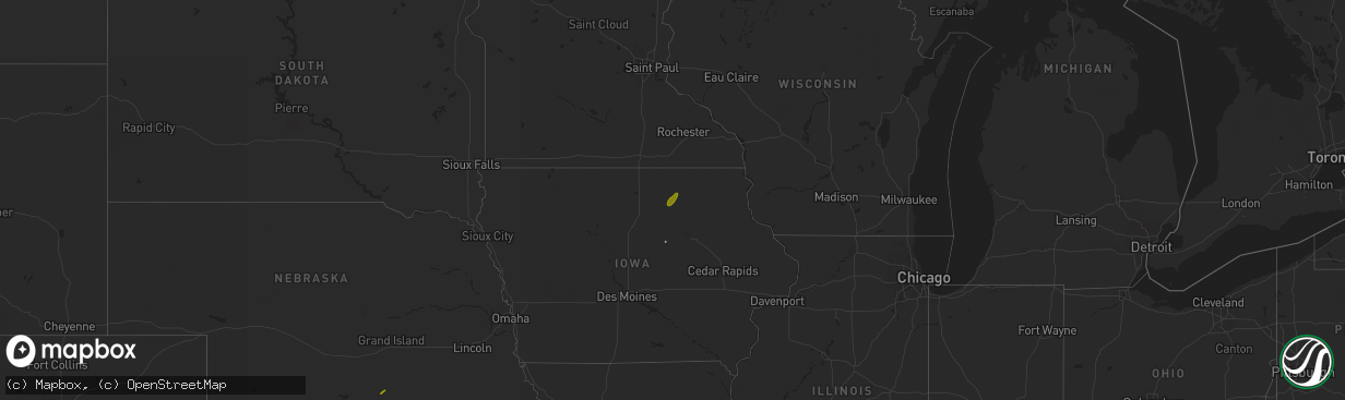 Hail map on November 28, 2016