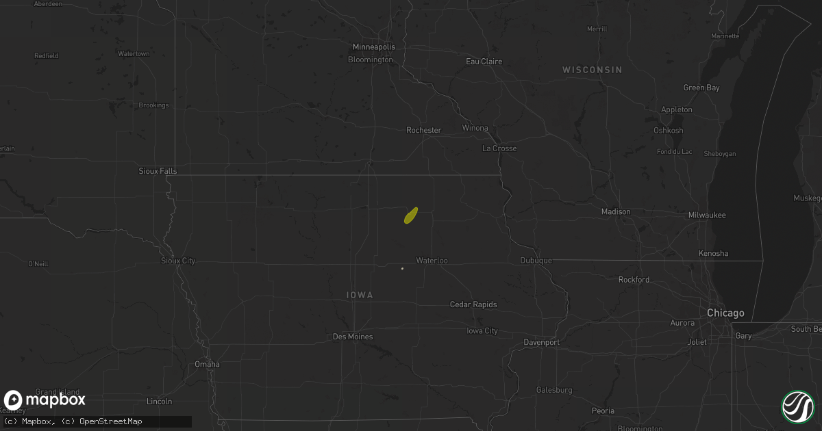 Hail map on November 28, 2016