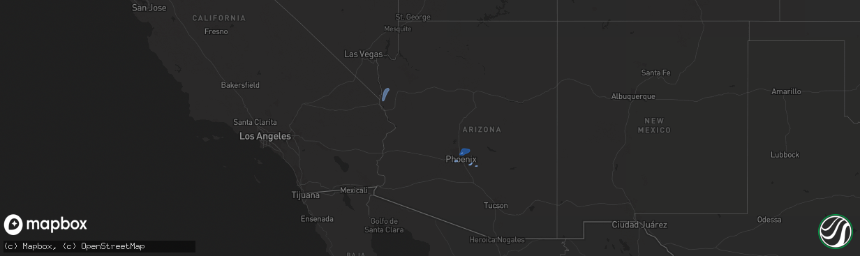 Hail map in Arizona on November 28, 2019