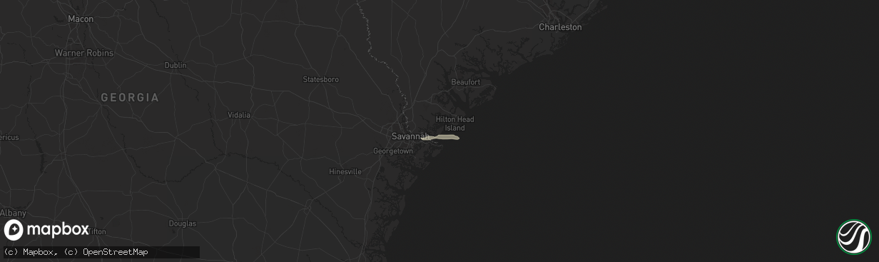 Hail map in Daufuskie Island, SC on November 28, 2024