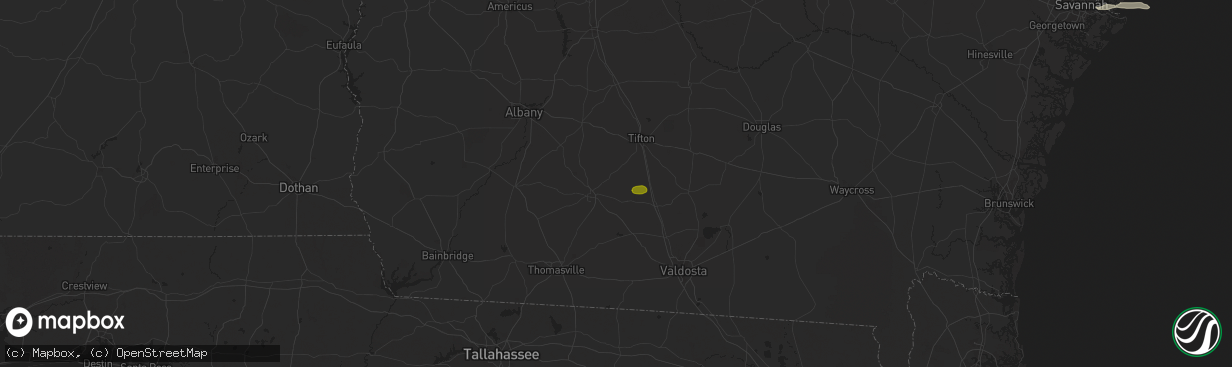 Hail map in Norman Park, GA on November 28, 2024