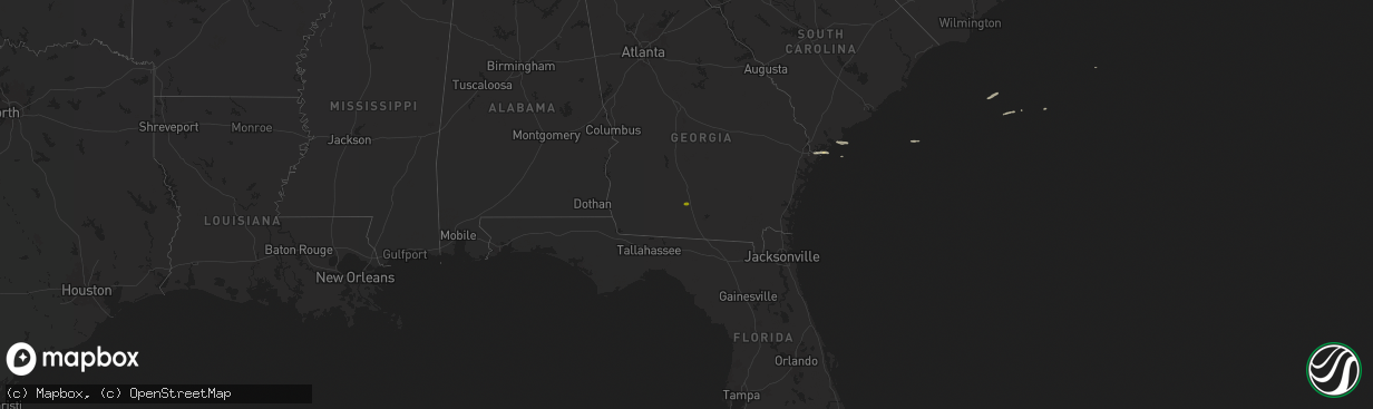 Hail map on November 28, 2024