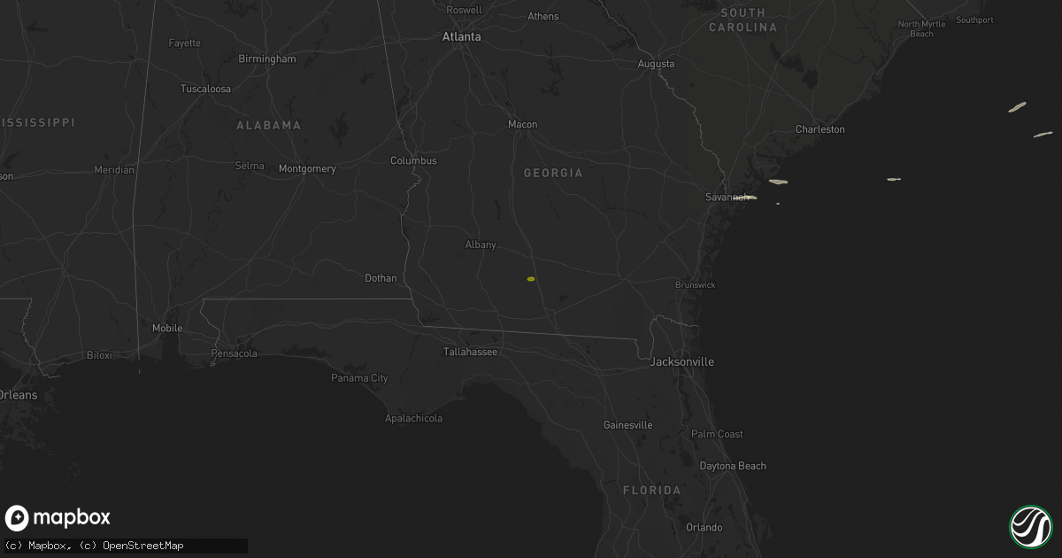 Hail map on November 28, 2024