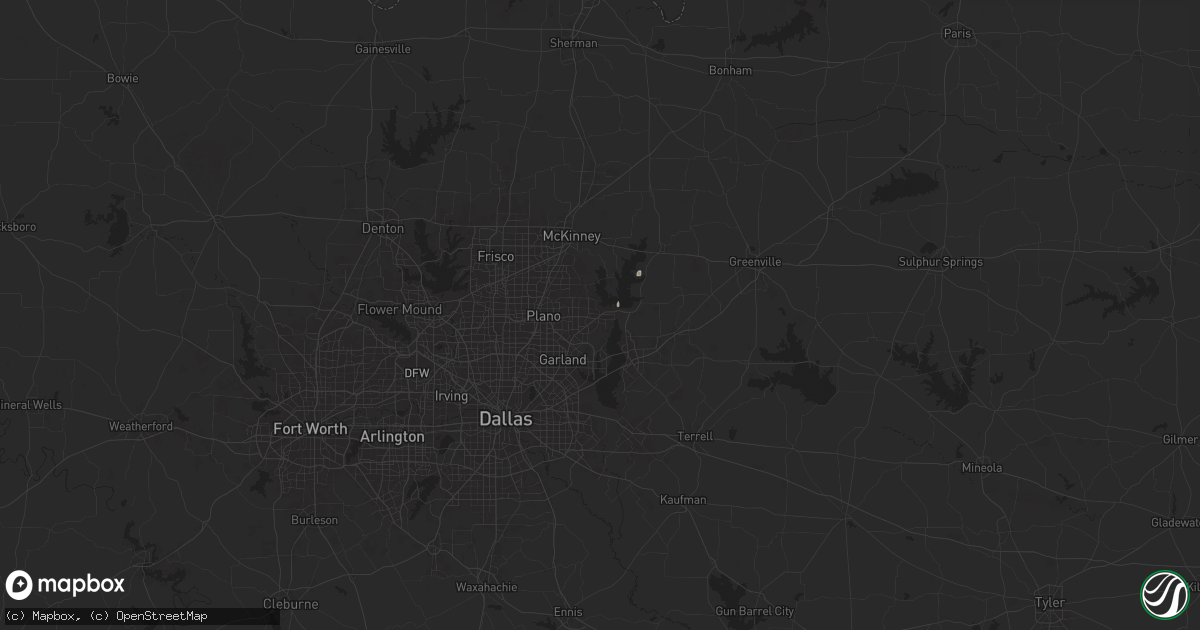 Hail map in Wylie, TX on November 28, 2025