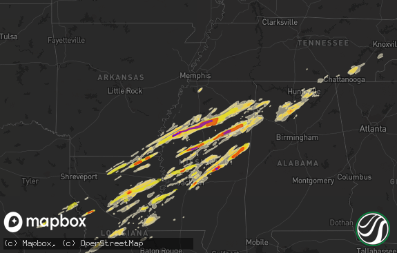 Hail map preview on 11-29-2016