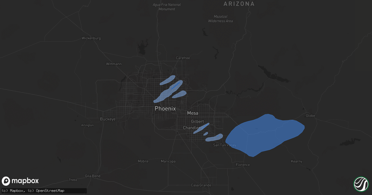 Hail map in Scottsdale, AZ on November 29, 2019