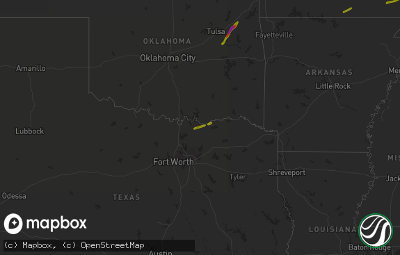 Hail map preview on 11-29-2019