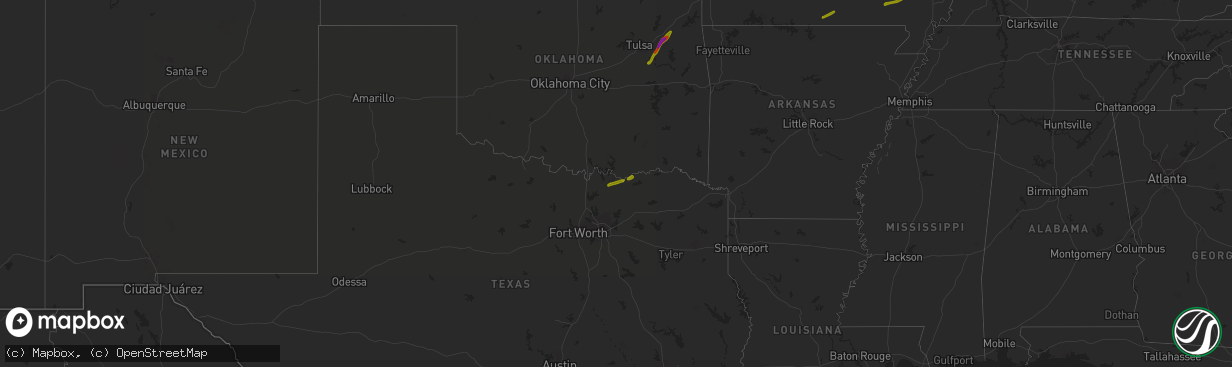 Hail map on November 29, 2019