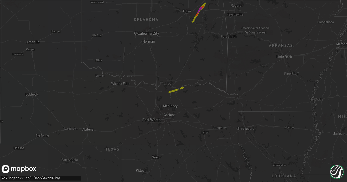 Hail map on November 29, 2019