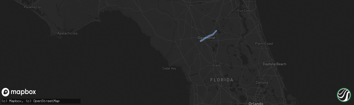 Hail map in Valdosta, GA on November 29, 2020
