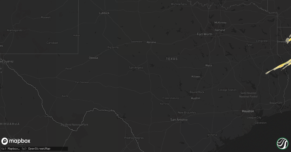 Hail map in Texas on November 29, 2022