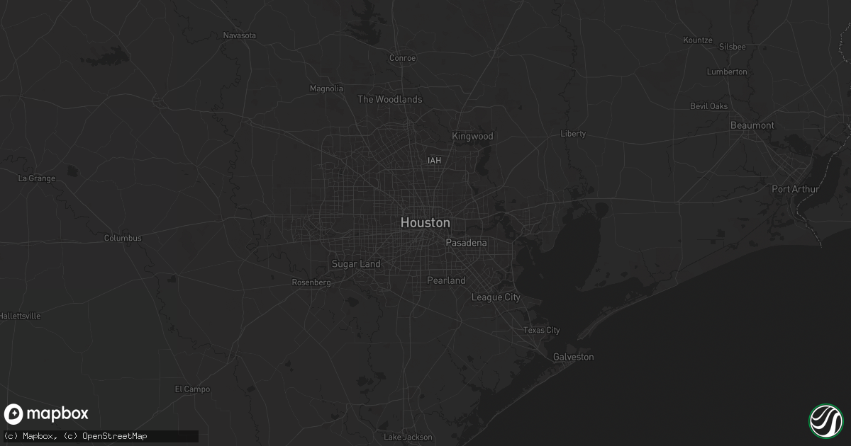 Hail map in Houston, TX on November 29, 2025