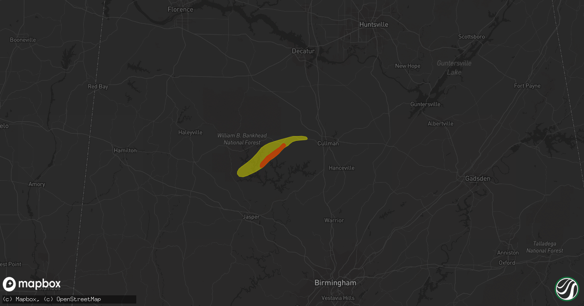 Hail map in Logan, AL on November 30, 2016