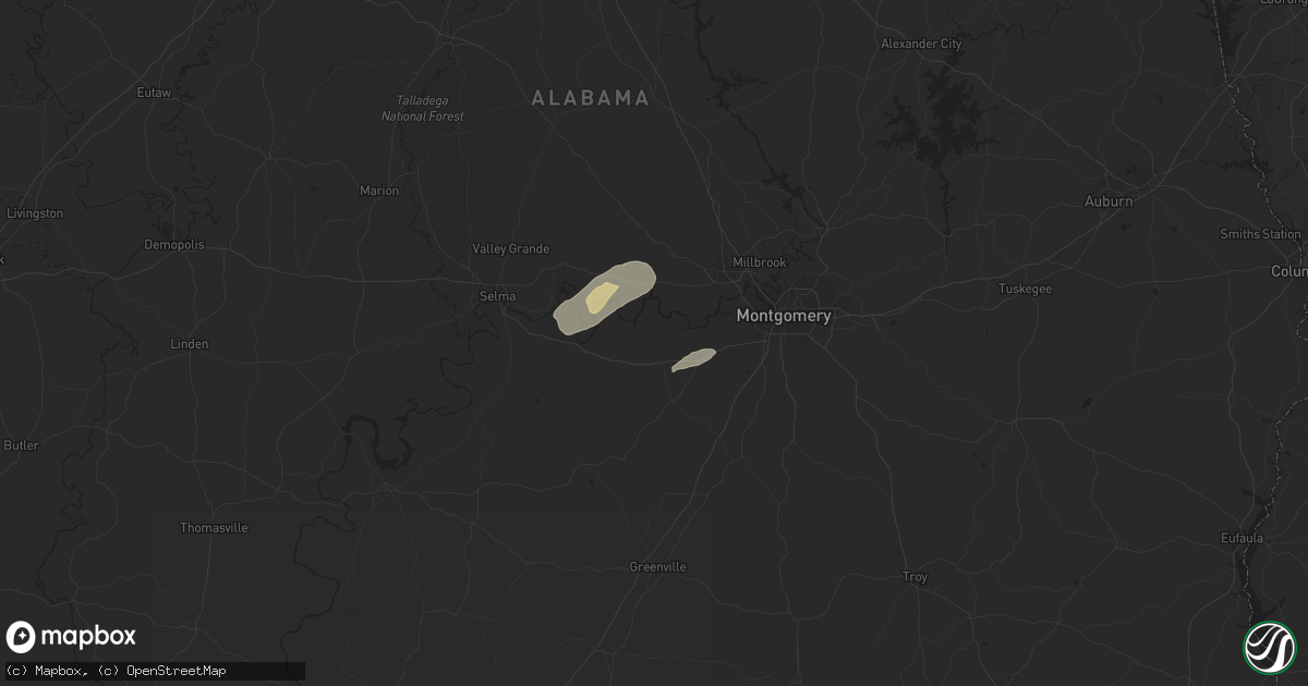 Hail map in Lowndesboro, AL on November 30, 2016