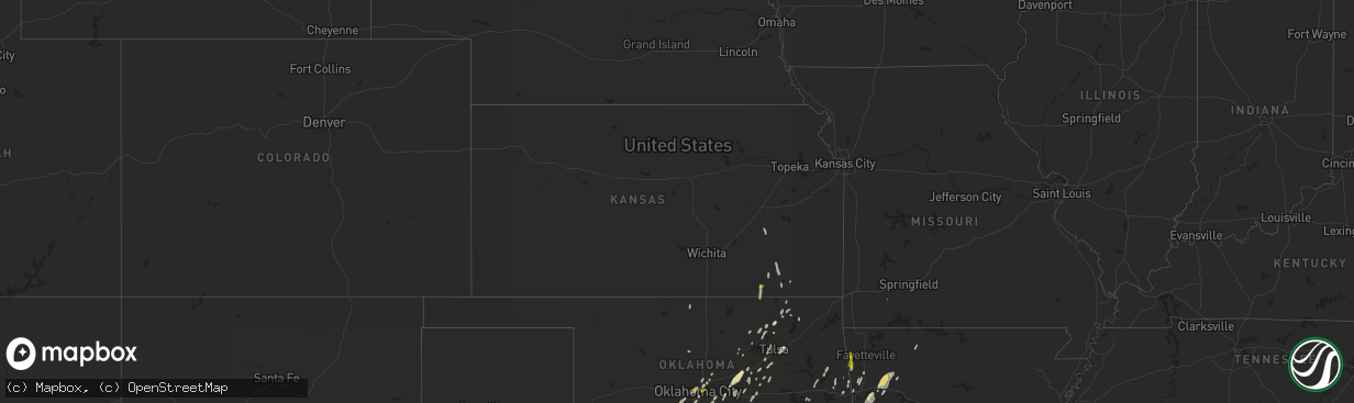 Hail map in Kansas on November 30, 2018