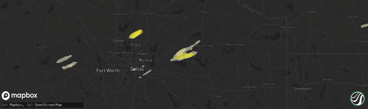 Hail map in Lone Oak, TX on November 30, 2018