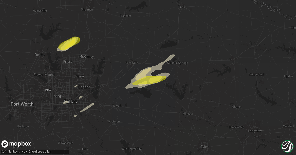 Hail map in Lone Oak, TX on November 30, 2018