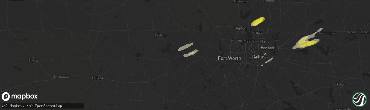 Hail map in Mineral Wells, TX on November 30, 2018