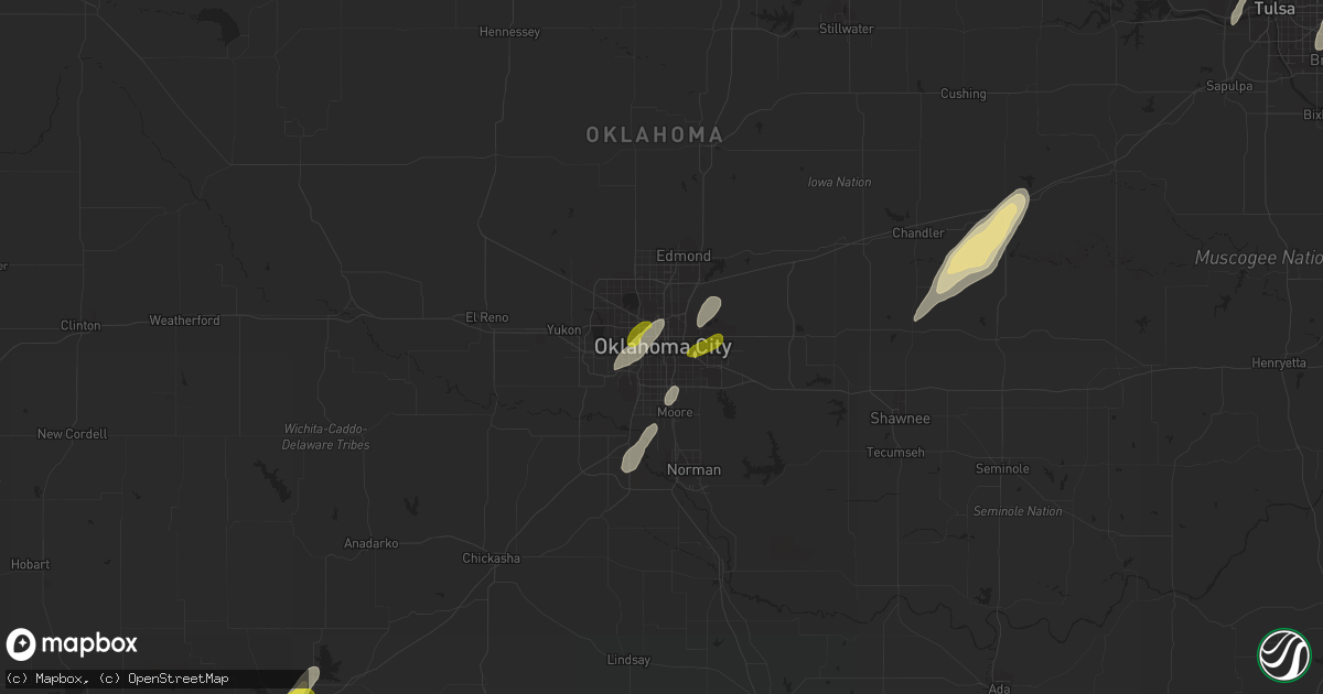 Hail map in Oklahoma City, OK on November 30, 2018