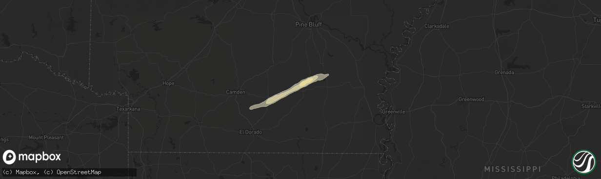 Hail map in Warren, AR on November 30, 2018