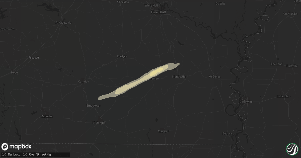 Hail map in Warren, AR on November 30, 2018