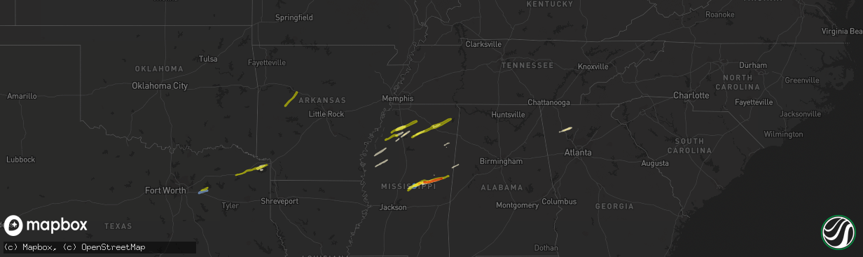 Hail map on November 30, 2019