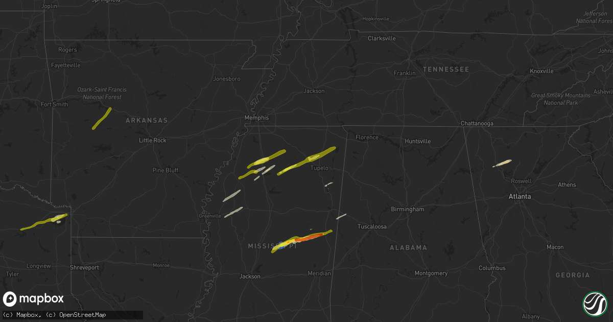 Hail map on November 30, 2019