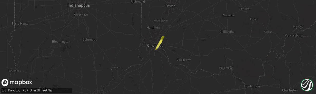 Hail map in Fort Thomas, KY on December 1, 2018