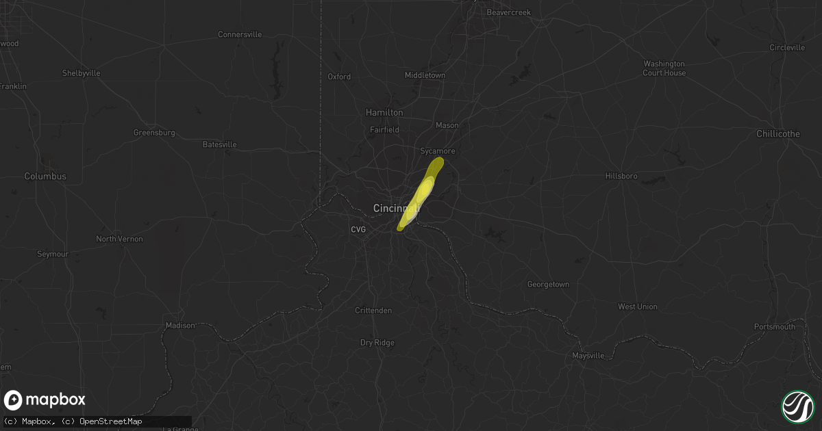 Hail map in Fort Thomas, KY on December 1, 2018