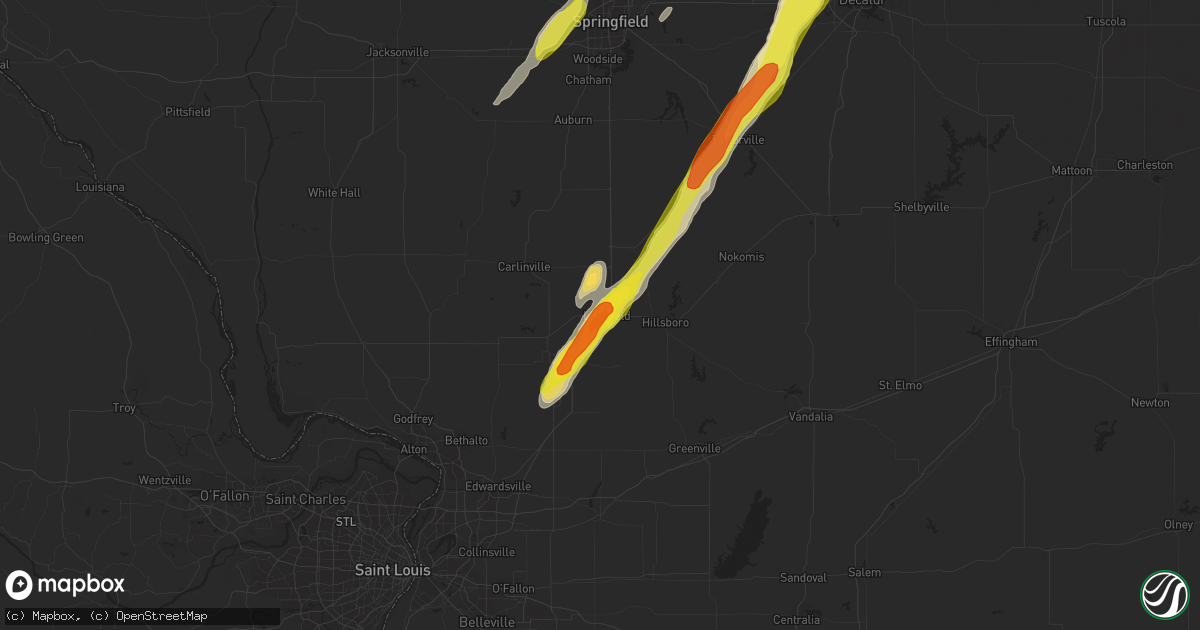 Hail map in Litchfield, IL on December 1, 2018