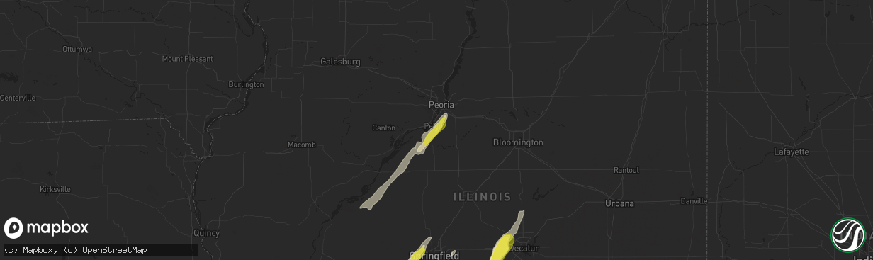 Hail map in Pekin, IL on December 1, 2018