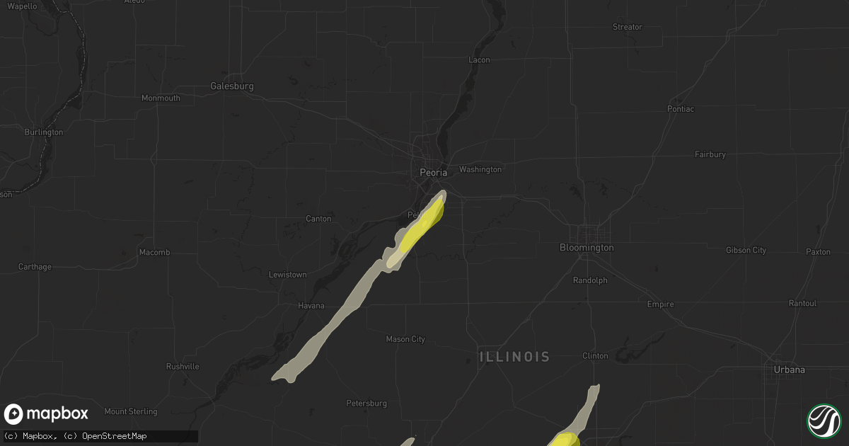 Hail map in Pekin, IL on December 1, 2018