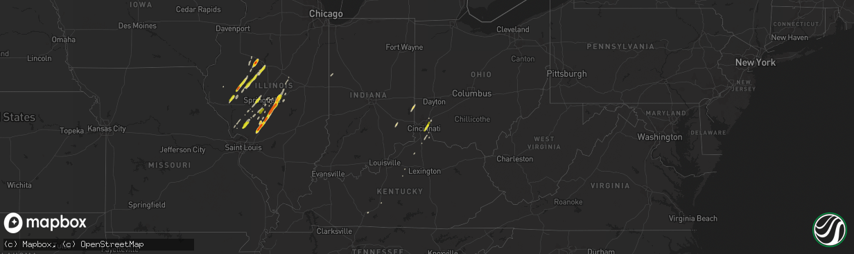 Hail map on December 1, 2018