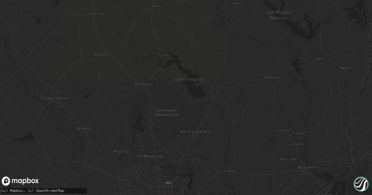 Hail map in Coldspring, TX on December 1, 2023