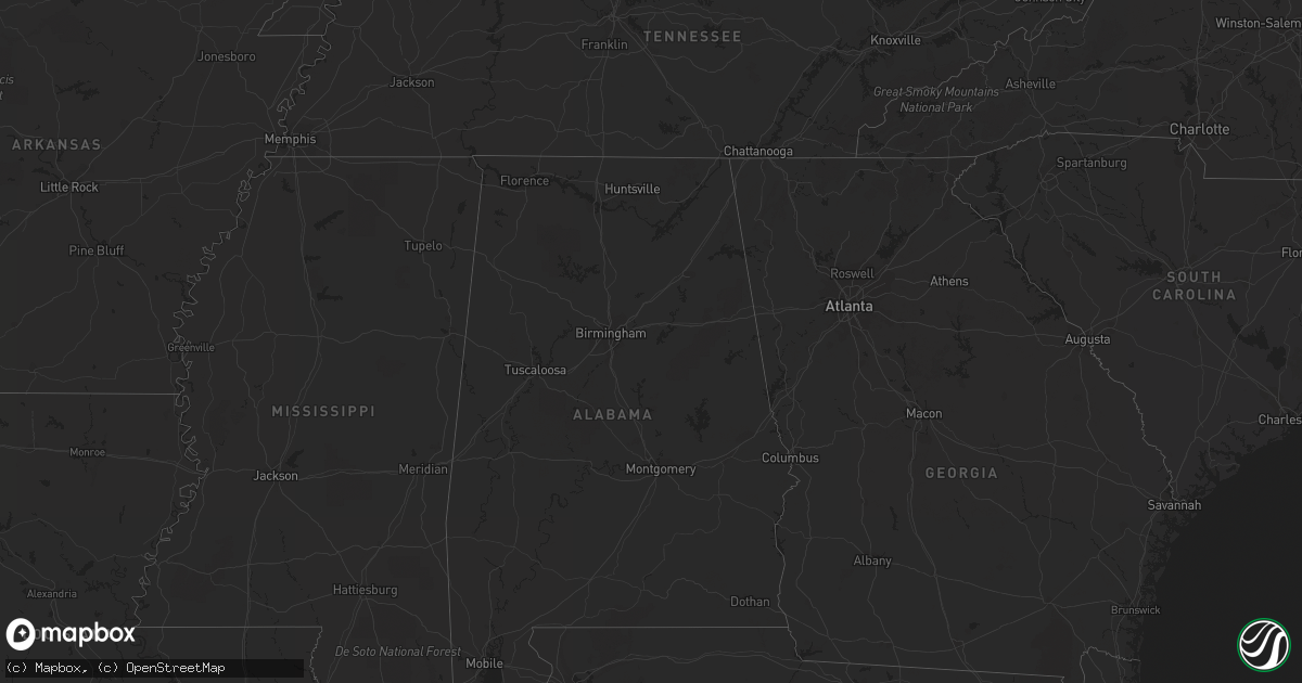Hail map on December 2, 2013