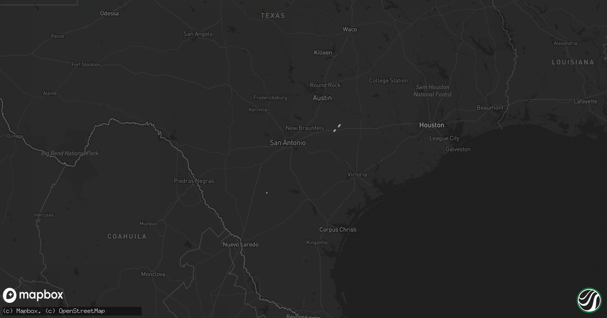 Hail map on December 2, 2016