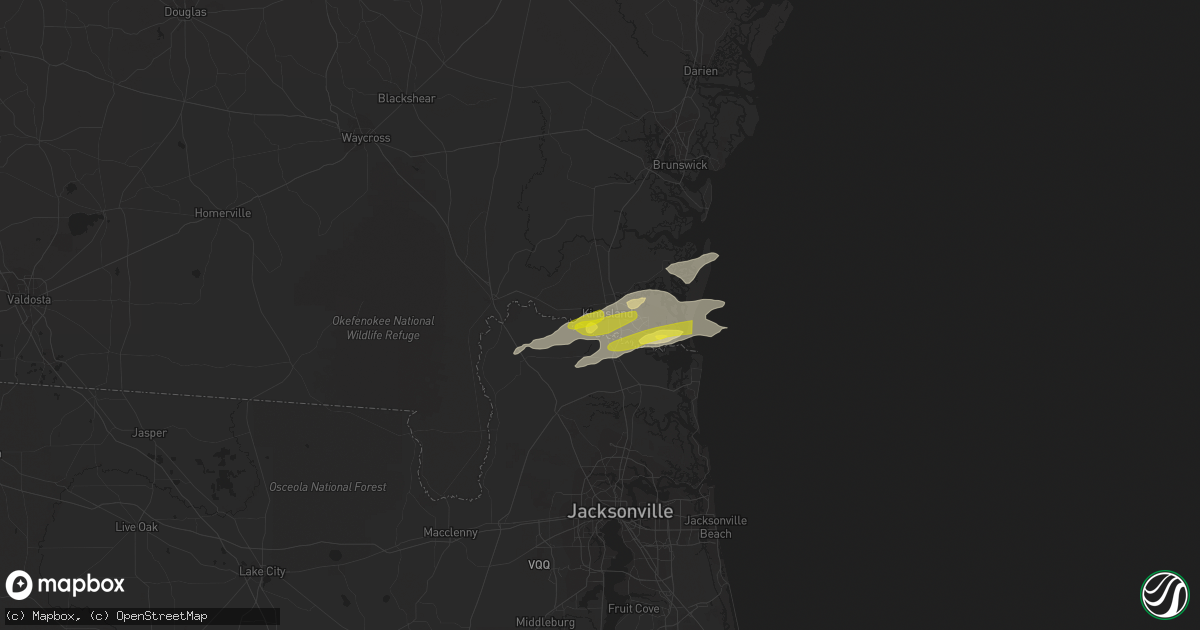 Hail map in Kingsland, GA on December 2, 2018