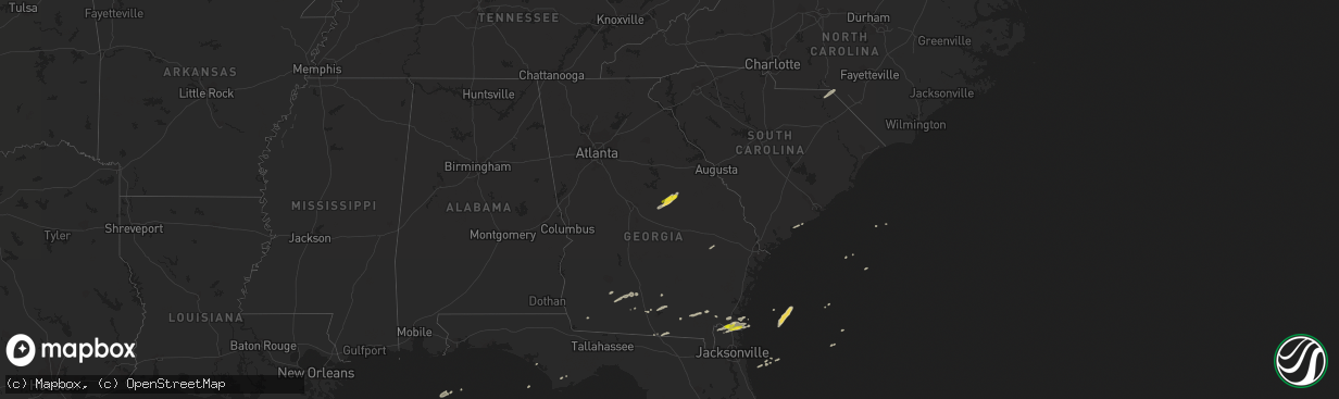 Hail map on December 2, 2018