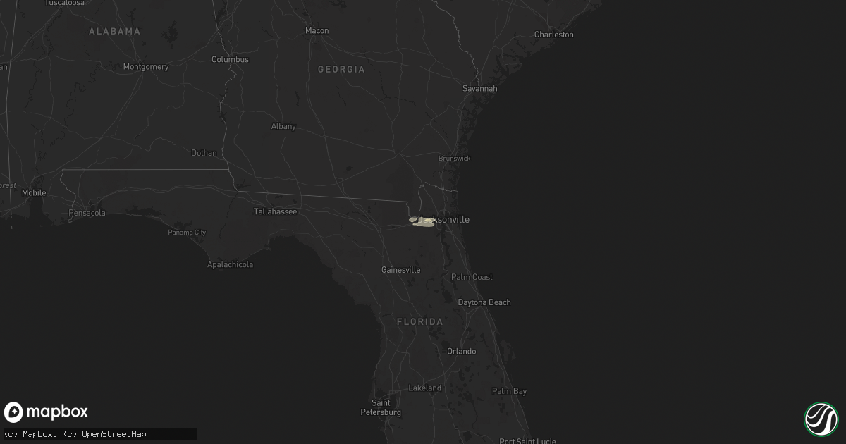 Hail map in Florida on December 2, 2023