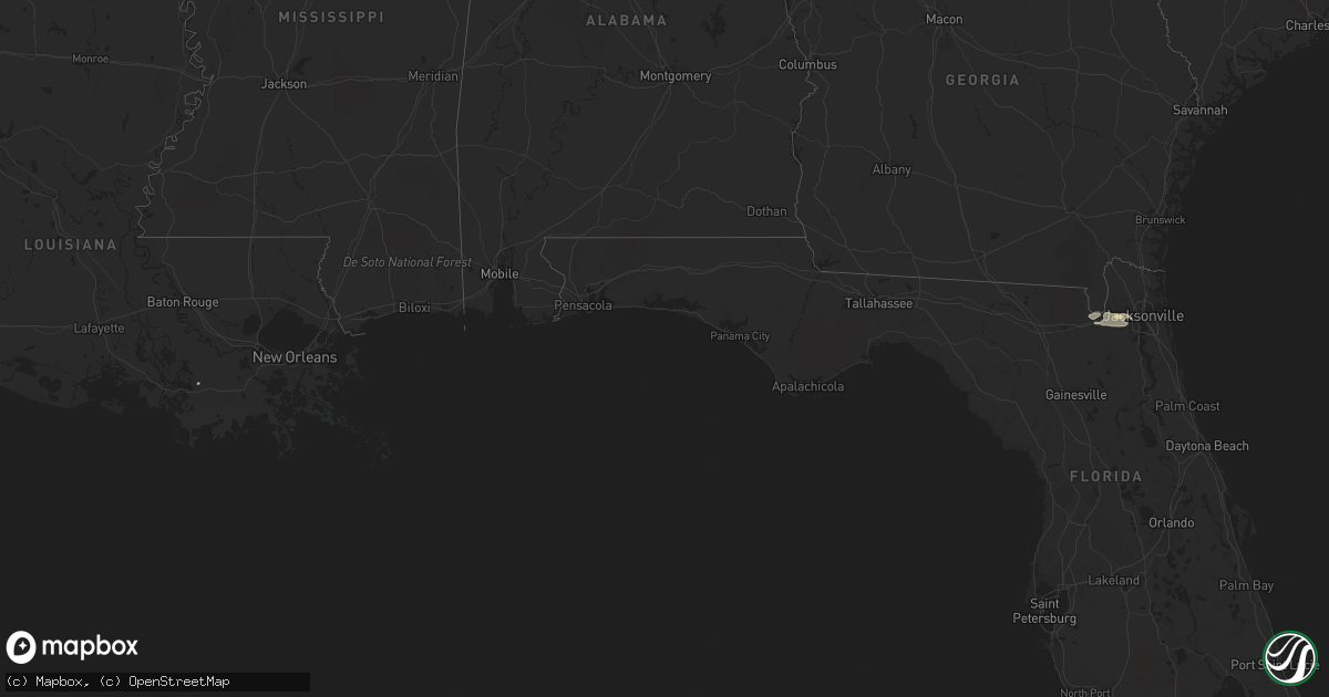 Hail map on December 2, 2023